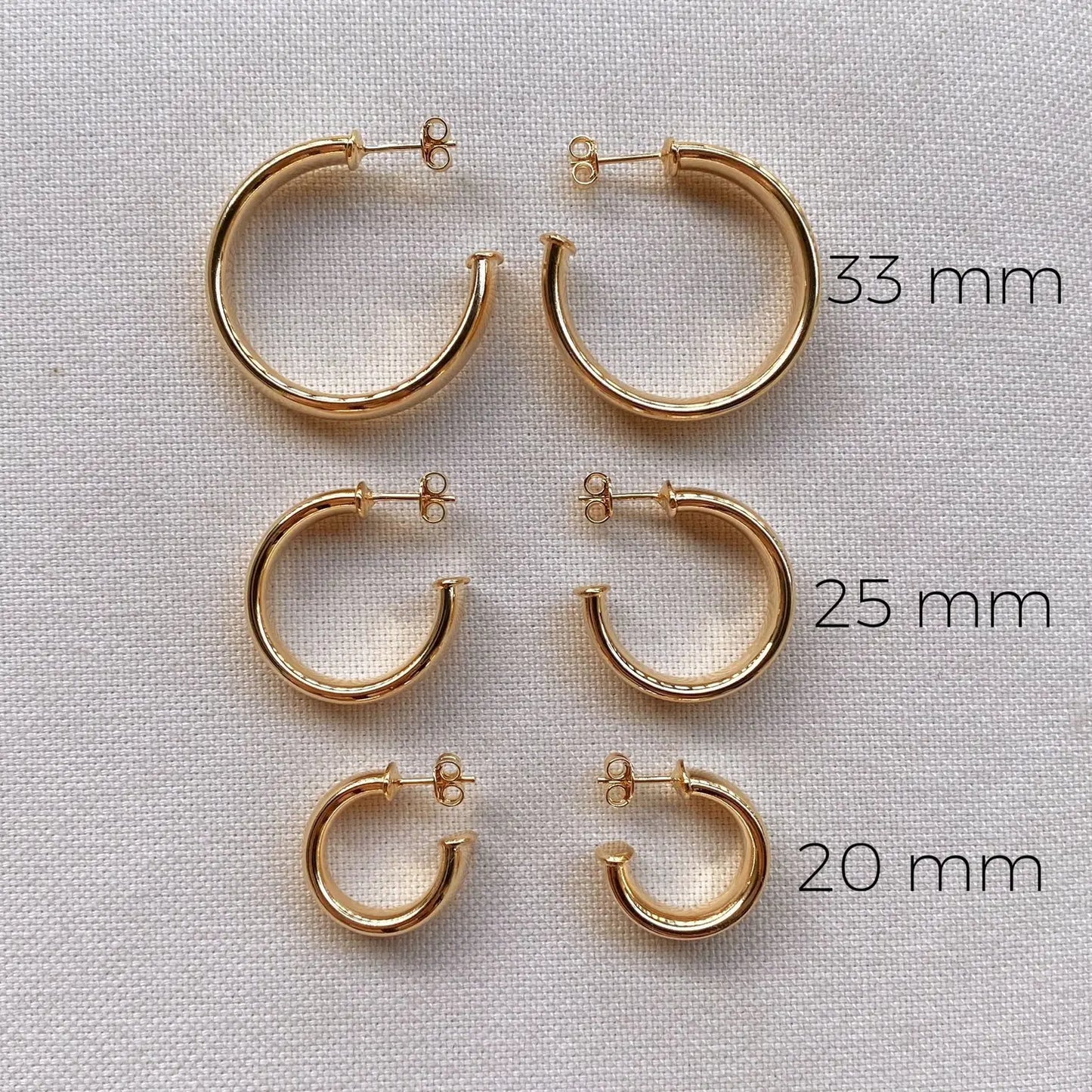 Gold Filled C Hoop Earrings