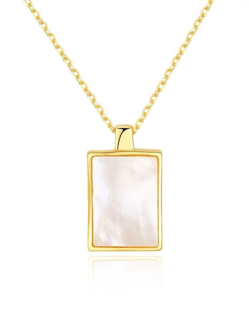 925 Sterling Silver Acrylic Geometric Minimalist Necklace