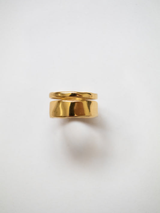 18k Double Brand Ring