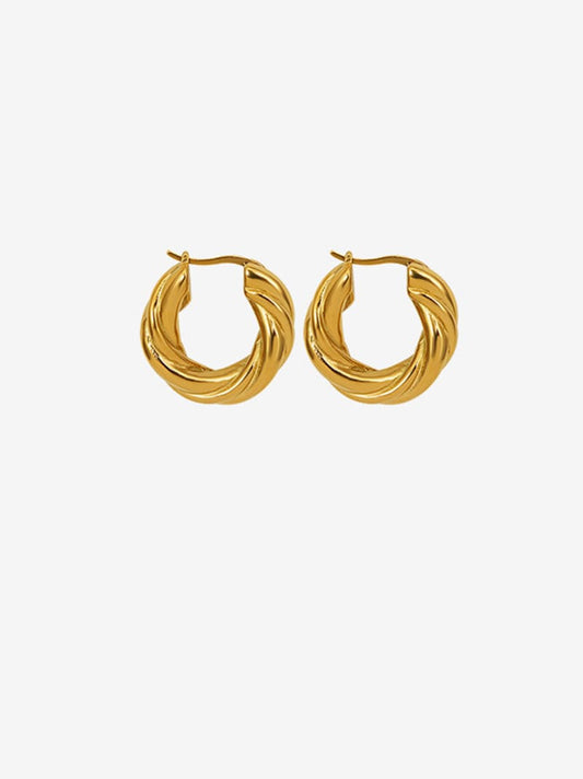 Twisted Gold Filled Hoop Earrings
