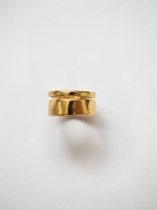 18k Double Brand Ring