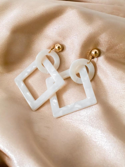 Geometric dangle earrings